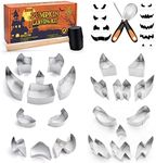 Pumpkin Carving Kit for Kids, 22 PSC Stainless Steel Pumpkin Carving Tools with Hammer and 2 Carving Knives, DIY Halloween Pumpkin Shape