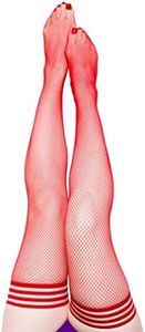Kix`ies Thigh High Stockings for Women | Maternity Lingerie - Maternity Pantyhose, Maternity Sandra Red Fishnet, B