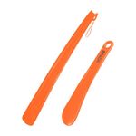 FADII Shoe Horn Long Handled 45cm+22cm Long Shoe Horn-Plastic Shoehorn For Men, Women With Comfort Grip Long Shoe Horns-Flexible Extra Long Shoe Horn For Elderly- Pack of 2 Shoe Spoon