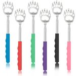 6 PCS Extendable Back Scratchers, 20-68cm Adjustable Claw Back Scratchers, Portable Stainless Steel Tool for Men & Women (Bear claw)