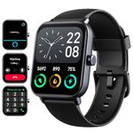 Smart Watch for Men Women - Fitness Tracker [Bluetooth Call&Alexa Built-in] with Heart Rate Monitor, Activity Tracker, Step Counter, Sleep Monitor, Smartwatch for Andriod iOS (Ink Black)