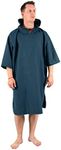 Lifeventure Unisex Compact | Lightweight, Surfing, Lifeventure Changing Robe Lightweight Stretchy Microfibre Towel Poncho with Hood for Travel Su, Navy, One Size UK