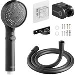 RV Shower Head with Hose, High Pressure Shower Head with Handheld On Off Switch, Travel Trailer, Motorhome and Boat and Camper Must Have RV Accessories Replacement Part, Matte Black