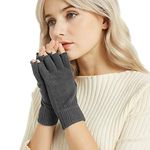 NOVAWO Wool Fingerless Gloves Warm Arm Warmers Unisex Typing Gloves