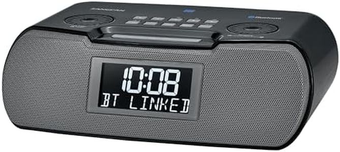 Sangean RCR-20 FM-RDS (RBDS) AM / Bluetooth / Aux-in / USB Phone Charging Digital Tuning Clock Radio with Battery Backup, Black