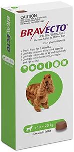 BRAVECTO For Medium Dogs 10 to 20 Kg Green Pack 1 Chew