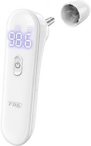 FDK Ear Thermometer for Adults and Kids, FSA Eligible Digital Accurate Ear and Forehead Thermometer Medical Grade with Fever Alarm, 1 Second Fast Reading LED Clear Display Silent Mode