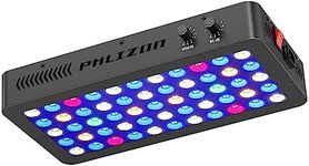 Phlizon 165W Dimmable Full Spectrum Aquarium LED Light Fish Tank LED Reef Decoration Light for Saltwater Freshwater Fish Coral Reef (16"x8"x2.4")