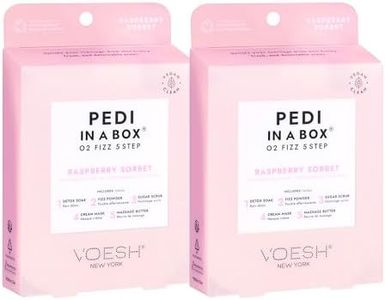 VOESH Pedi in a Box O2 Fizz, 2 Pack Raspberry Sorbet, Detoxifying Spa Pedicure, DIY Pedi, At-Home Pedi, Pedi in a Box, Spa Foot Treatment, Vegan Beauty, Foot Detox, Pedicure Prep