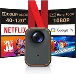 [Netflix Certified] Formovie Xming Episode One, Projector with WiFi and Bluetooth, Netflix Google TV Licensed, 1080P 4K Support Smart Projector, Dolby Audio, Outdoor Portable, Home Theater Cinema