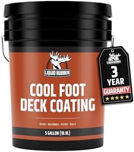 Liquid Rubber Cool Foot Deck Coating - Solar Protection Deck Paint, Non-Toxic Multi-Surface Cool Decking Sealant, Easy to Apply, Misty Gray, 5 Gallon