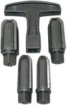 Decatur Pipe Reamer Set, 4 Bit Sizes with T-Handle