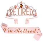 Abeillo Retirement Party Decorations - Retirement Gifts for Women, “I'm Retired” Sash & Retired Crown Tiara, Women Happy Retirement Party Supplies, Gifts, Favors