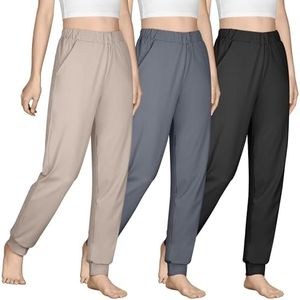 BIG ELEPHANT Girls Jogger Pants with Pockets, Lightweight Athletic Pants