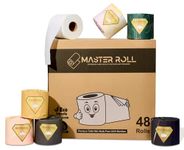 Master Roll Premium Bamboo Toilet Roll | 48 Rolls | 3-Ply, 300 Sheets | Eco Friendly Toilet Paper, Luxury, Soft, Strong, Absorbent, Vegan Friendly, Sustainable, Biodegradable, Plastic Free