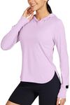 Willit Women's Sun Shirts Hoodie UPF 50+ SPF Long Sleeve Hiking Lightweight Quick Dry UV Protection Outdoor Clothing Purple S