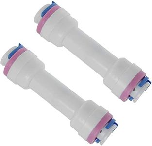 DGZZI 2PCS 1/4" One Way Push Fit Straight Quick Connect Check Valves for RO Water Reverse Osmosis System, White
