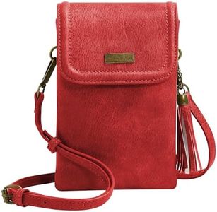 Small Crossbody Bags for Women, Crossbody Cell Phone Bag Tassel Wallet Purses with 2 Strap Best Gift for Women