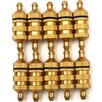 hobbysoul 10pcs 36mm 1/8 & 1/10 RC Fuel Filter Aluminum Golden Color for RC Nitro On-Road Buggy Car Truck