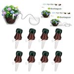 Soilagua Plant Self Watering Stakes with 47 Inch Long Tube, Easily Watering Multiple Plants in One Container, Self Watering Planter Insert Devices Indoor Outdoor Vacation Use, Plant Waterer, 8 Pcs