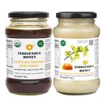 INDIGENOUS HONEY Certified Organic Raw Honey with Nmr tested Raw Crystalized Honey Pure Natural Unprocessed combo pack
