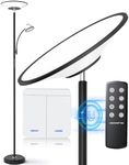 LEPOWER-TEC Floor Lamps for Living Room, Torchiere Standing Lamp with Wall Switch and Remote, 60 Lighting Effects Led Corner Lamp, Super Bright Tall Floor Lamp for Bedroom, Office, Livingroom