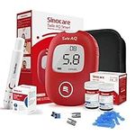 sinocare Diabetes Testing Kit/ Blood Glucose Monitor Safe AQ Smart/ Blood Sugar Test Kit with Strips x 50 & Lancing Devices x 50 & Carrying Bag, for UK Diabetics -in mmol/L