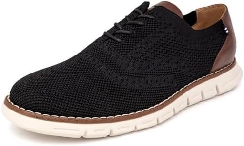 Nautica Men's Knit Fashion Sneakers - Comfortable Office & Walking Dress Shoes-Alon-Black Knit - Size 10