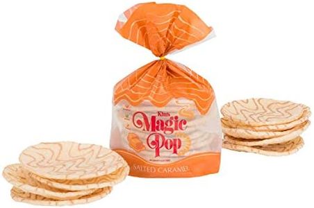 Kim's Magic Pop - Salted Caramel Flavor Drizzled | 6 Bags | 12 Cakes per Bag | Low Carb, No Trans Fat, All Natural, Multigrain Korean Snack | Easy Bread, Chip, Cracker Replacement