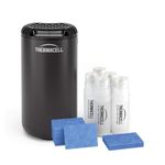 Thermacell Halo Mini Mosquito & Midge Protector; Includes 3x4hr Mats & 1x12hr Cartridge; DEET-Free; Scent-Free; No Smoke; 20 sqm Protection Zone & Large Refill Pack (Mats and Gas)