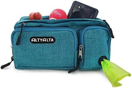 ALTYALTA EZ Dog Walking Fanny Pack, Dog Training Treat Pouch, Easy for Walking with Dogs, Belt Bag with Six Pockets and Waste Bag Dispenser (1.6L)