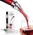 VINABON Wine Aerator Pourer Spout - Professional Quality 2-in-1 Attaches to Any Wine Bottle for Improved Flavor, Enhanced Bouquet, Rich Finish and Bubbles, No-Drip or Spill. Includes WineGuide Ebook