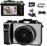 LucZeng 4K Digital Camera for Photography - 2024 Newest 48MP Auto-Focus Vlogging Camera for YouTube,18X Digital Zoom, Flash with 64GB TF Card, Compact HD Point and Shoot Travel Cameras