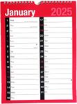 2025 Wall Calendar A3 Two Column Month to View Spiral Bound Planner