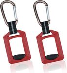 Melotough Zip Tie Organizer Band,Zip Tie Holder,Reusable,Cable Tie Bracket for Multi-Purpose Indoor and Outdoor Use,Red,2Pcs