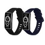 kwmobile Straps Compatible with Huawei Band 9 / Band 8 Straps - 2x Replacement Silicone Watch Bands