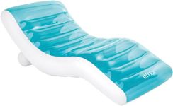 Intex: Splash Lounge - (56874EP) Teal & White Water & Pool Float, Inflatable, Built-in Cupholders, Heavy Duty Handles, Back Rest, Stylish & Comfortable Design