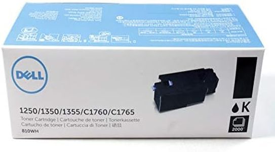 Dell 810WH 1250 1350 1355 C1760 C1765 Toner Cartridge (Black) in Retail Packaging, 1 Size