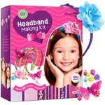 Headband Making Kit for Girls - Make Your Own Fashion Headbands for Kids - DIY Hair Accessories Set - Arts & Crafts Gift for Ages 5-12 Year Old Girl - Little Children's Art & Craft Gifts