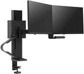 Ergotron – TRACE ™ Dual Monitor Arm, VESA Desk Mount – for 2 Monitors Up to 27 Inches, 1.8 to 4.9 kg Each – Matte Black