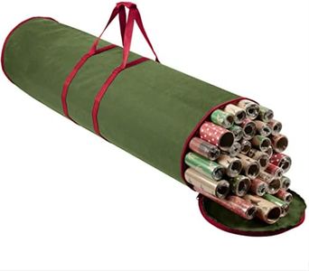ZOBER Wrapping Paper Storage Containers - 40 Inch Gift Wrapping Organizer Storage - Fits 20 Standard Rolls of Wrapping Paper - Breathable Fabric, Waterproof