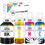 Welacer Sublimation Ink 440ML Autofill Bottles Refill for Epson ET-2800 ET-15000 ET-2803 ET-2850 ET2400 ET2720 ET2760 ET2750 ET4800 etc.Inkjet Printers Heat Press Transfer on Mugs T-Shirts