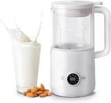 Soy Milk Maker, 600ml Automatic Nut Milk Maker for Homemade Almond/Oat/Soy, Plant-Based Milk and Dairy Beverages, 12 Blades Almond Milk Maker with Delay Start/Boil/Self-cleaning (CN Panel)