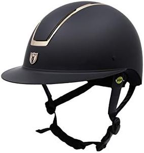 Tipperary Equestrian Horse Riding Helmet - Windsor - English Style Protective Horseback Riding Apparel - Customizable Fit and Cooling Ventilation - Rose Gold - L