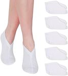 Dacitiery 5 Pairs Moisturizing Socks Overnight, Thin Foot Spa Socks Cotton Moisture Enhancing Socks Cosmetic Moisturizing Socks for Dry Cracked Feet