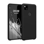 kwmobile Case Compatible with Google Pixel 4a Case - TPU Silicone Phone Cover with Soft Finish - Black
