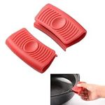 XUANZHI Silicone Assist Handle Holder Grip, Heat Resistant Cast Iron Holder Sleeve, Anti-Slip Skillet Handle Covers, Potholder Hot Handle Holder for Kitchen Pot Pan Cookware