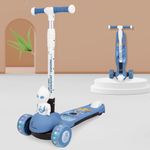 R for Rabbit Road Runner Astro Kids Scooter, Multi Level Adjustable Height, Smart Fold & PU LED Wheels Kick Scooter with Brake for 3+ Years Kids, Weight Capacity Upto 75kgs|6 Months Warranty|(Blue)