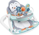 Fisher-Price Portable Baby Chair Sit-Me-Up Floor Seat with Snack Tray and Removable Toy Bar, Penguin Island