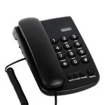 Uvital Corded Phone for Landline, Telephone Landline Phones, Black Landline Corded Phone, Desktop Telephone for Home, Office, Hotel-Mute|Redial|Ringer Volume, Easy-to-Use